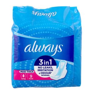 Always Maxi Thick Long 9 Pads  sanitary napkins