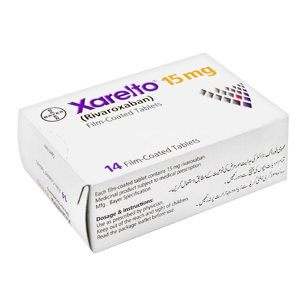 Xarelto 15mg 15mg tablet 1x14's